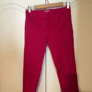 Hot pink stretch pants !